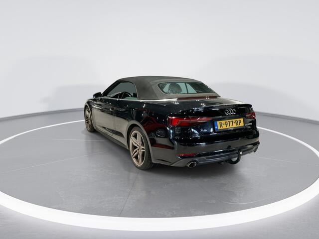 Audi A5 Cabriolet 40 TFSI 190pk S-tronic Design Pro Line Plus · Camera · Navigatie · Alarm Klasse 3 · P-Sensoren · Limiter · Stoelverwarming · Climatronic · Trekhaak · 19'' Inch ·