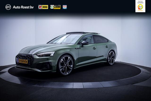 Audi A5 Sportback 40TFSI S Edition DISTRICT GREEN | SCHUIFDAK | MASSAGE | FULL.LED | CAMERA | STOEL.VW