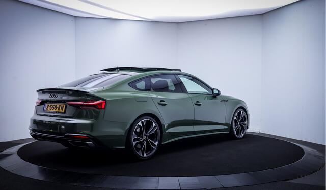 Audi A5 Sportback 40TFSI S Edition DISTRICT GREEN | SCHUIFDAK | MASSAGE | FULL.LED | CAMERA | STOEL.VW
