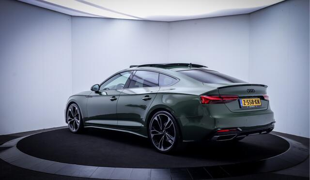 Audi A5 Sportback 40TFSI S Edition DISTRICT GREEN | SCHUIFDAK | MASSAGE | FULL.LED | CAMERA | STOEL.VW