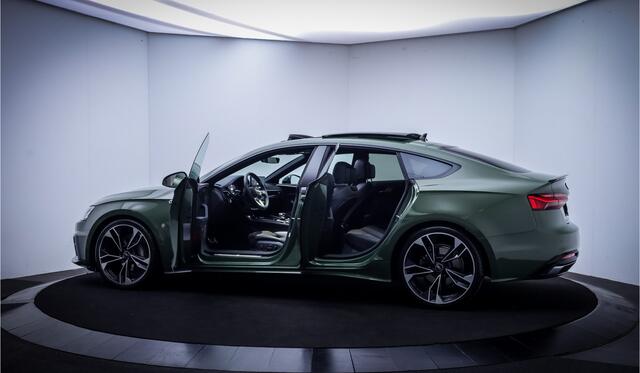 Audi A5 Sportback 40TFSI S Edition DISTRICT GREEN | SCHUIFDAK | MASSAGE | FULL.LED | CAMERA | STOEL.VW