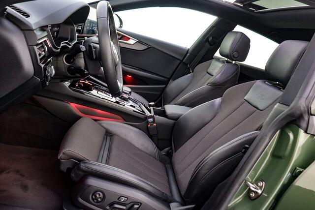 Audi A5 Sportback 40TFSI S Edition DISTRICT GREEN | SCHUIFDAK | MASSAGE | FULL.LED | CAMERA | STOEL.VW