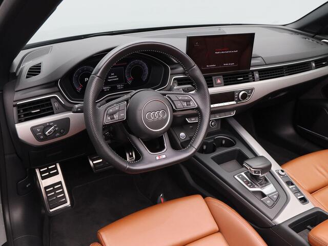 Audi A5 Cabriolet 40 TFSi 190 Pk Automaat S-Line | B&O Audio | Nekverwarming | 19 Inch | Trekhaak | Leder | Camera | 86.642 Km!!