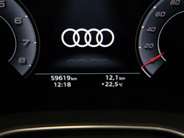 Audi A5 Cabriolet 40 TFSI Launch edition Sport S-Line Matrix Nekverwarming Trekhaak 3-Zone airco Digitaal Camera ACC Navigatie Automaat Alcantara Massagestoelen App connect 19 inch Sportvelgen Navarrablauw metallic Nieuwstaat