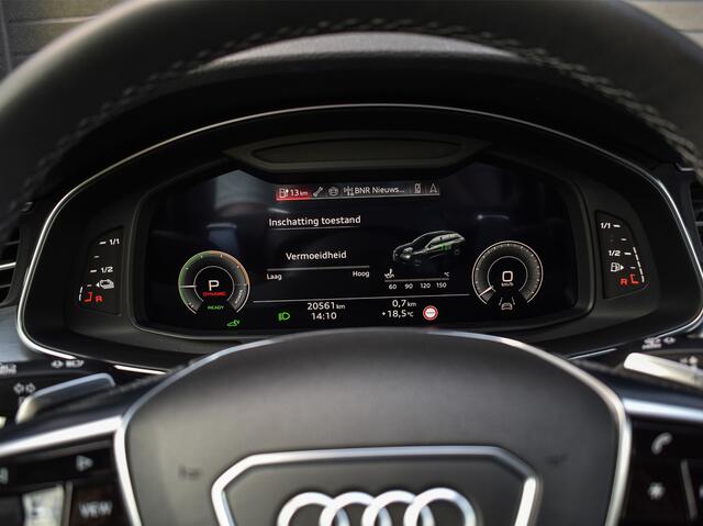 Audi A6 Avant 55 TFSI e quattro S edition Competition PANORAMADAK | ADAPTIEVE CRUISE CONTROL | 5 JR GARANTIE | HEAD UP | 360 CAMERA | B&O AUDIO | ELEKTR. VERST. STOELEN | ELEKTR. TREKHAAK | AMBIANCE VERLICHTING | AKOUSTISCH GLAS | KEYLESS ENTRY | STOELVERWARMING 
