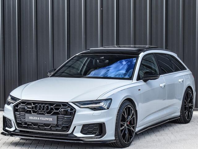 Audi A6 Avant 55 TFSI e quattro S edition Competition PANORAMADAK | ADAPTIEVE CRUISE CONTROL | 5 JR GARANTIE | HEAD UP | 360 CAMERA | B&O AUDIO | ELEKTR. VERST. STOELEN | ELEKTR. TREKHAAK | AMBIANCE VERLICHTING | AKOUSTISCH GLAS | KEYLESS ENTRY | STOELVERWARMING 