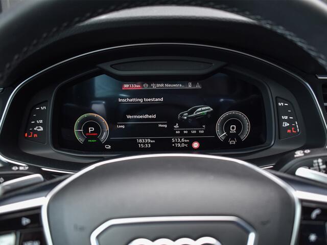 Audi A6 Avant 55 TFSI e quattro S edition Competition PANORAMADAK | ADAPTIEVE CRUISE CONTROL | 5 JR GARANTIE | HEAD UP | 360 CAMERA | B&O AUDIO | ELEKTR. VERST. STOELEN | ELEKTR. TREKHAAK | AMBIANCE VERLICHTING | AKOUSTISCH GLAS | KEYLESS ENTRY | STOELVERWARMING 