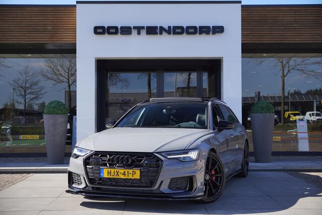 Audi A6 Avant 55TFSIe/367pk Quattro S-Line Competition Blackstyle+|2024|Panoramadak|Trekhaak|21"Black|Head-up|El. stoelen+Memory|PDC+Camera|Cruise+ACC|VOL!