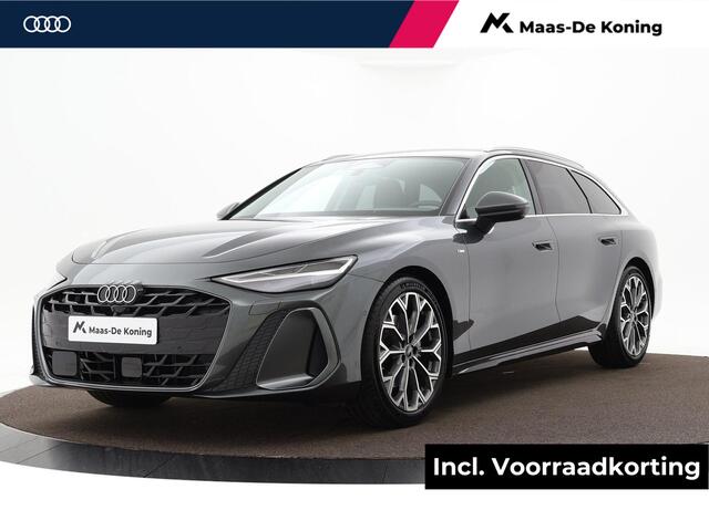 Audi A6 Avant 40 TFSI Advanced edition 204 PK · 20" LM Velgen · S-sportonderstel · Tech plus · Sportstoelen zwart leder · Elektrisch instelbare voorstoelen