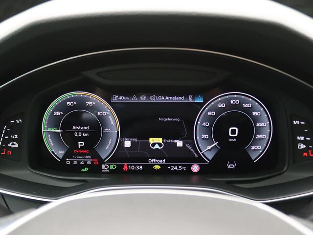 Audi A6 Avant 55 TFSI e quattro S edition Competition Panoramadak, 360 gr. camera, elek. stoelen, head-up display, keyless, stoelverwarming voor & achter, B&O, trekhaak, alarm, 21'' lichtmetaal, adaptive cruise control, side assist, virtual pedal