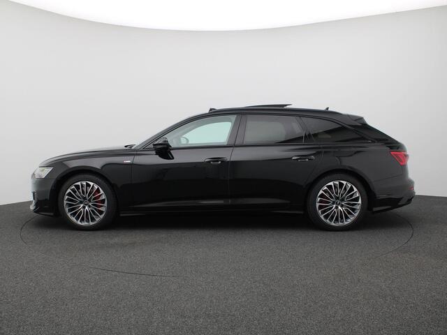 Audi A6 Avant 55 TFSI e quattro S edition Competition 367PK Trekhaak, Panoramadak, Adaptive Cruise Control, HD Matrix Led, Adaptief onderstel, Verw. stoelen voor + achter, Verw. voorruit, Head-up display, Elek. achterklep, Keyless, Audi Sound, Area View, Servorsl