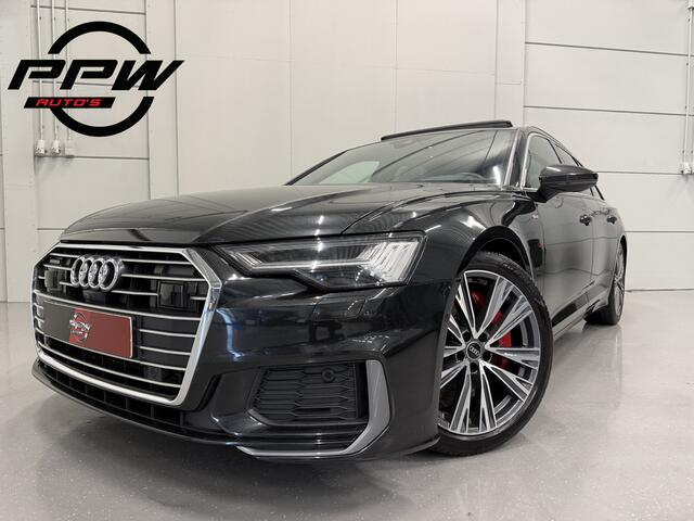 Audi A6 Avant 55 TFSI e quattro 3x S-Line VESUVGRAU PANO/TREKHAAK/HEAD-UP/MASSAGE+VENTILATIE/360CAMERA/VALCONA-LEER+MEMORY/20"/SFEER/KEYLESS/MATRIX/SPORTPAKKET/AUDI DEALER HISTORIE