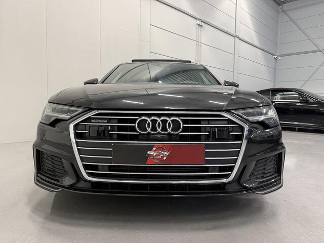 Audi A6 Avant 55 TFSI e quattro 3x S-Line VESUVGRAU PANO/TREKHAAK/HEAD-UP/MASSAGE+VENTILATIE/360CAMERA/VALCONA-LEER+MEMORY/20"/SFEER/KEYLESS/MATRIX/SPORTPAKKET/AUDI DEALER HISTORIE