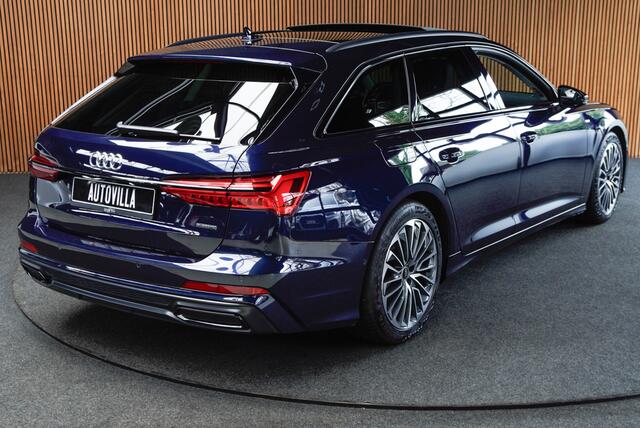 Audi A6 Avant 55 TFSI e quattro HUD Leer Pano ACC Navi 360 Camera PDC Memory Elektr. achterklep Climate (4-zone) Matrix LED Carplay Interieur-voorverwarming Audi pre sense 360° LM velgen BTW auto