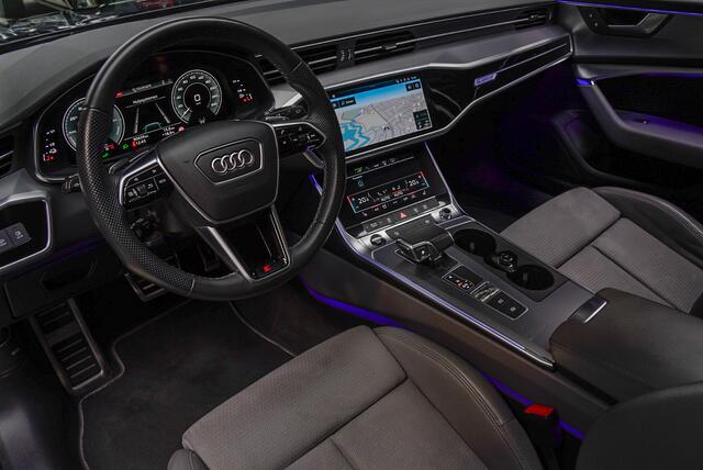 Audi A6 Avant 55 TFSI e quattro HUD Leer Pano ACC Navi 360 Camera PDC Memory Elektr. achterklep Climate (4-zone) Matrix LED Carplay Interieur-voorverwarming Audi pre sense 360° LM velgen BTW auto