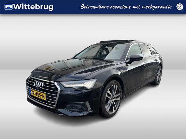 Audi A6 Avant 55 TFSI quattro Design / AUTOMAAT/ 340PK/ V6/ PANO LEER/ TREKHAAK/ DIGITAL DASH/ 360 CAMERA/ NAVI/ CARPLAY/ CLIMA/ STOELVERWARMING/ CRUISE/ 19"LMV