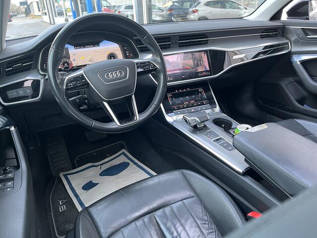 Audi A6 Avant 55 TFSI quattro Design / AUTOMAAT/ 340PK/ V6/ PANO LEER/ TREKHAAK/ DIGITAL DASH/ 360 CAMERA/ NAVI/ CARPLAY/ CLIMA/ STOELVERWARMING/ CRUISE/ 19"LMV