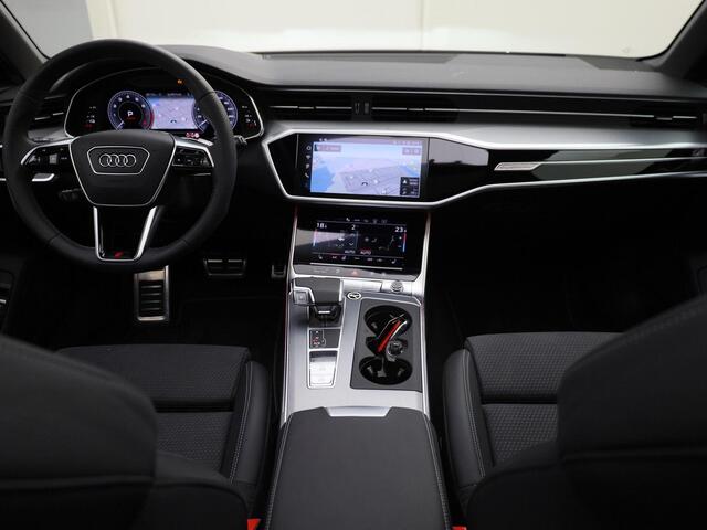 Audi A6 Avant 50 TFSIe 220kW/299PK quattro S Line · Panoramadak · Trekhaak · Camera · Bang & Olufsen · Adaptive Cruise Control · Dodehoeksensor · Leder/Alcantara · Stuur, Stoel en achterbank verwarming · Garantie t/m 26-12-2029 of 100000km.