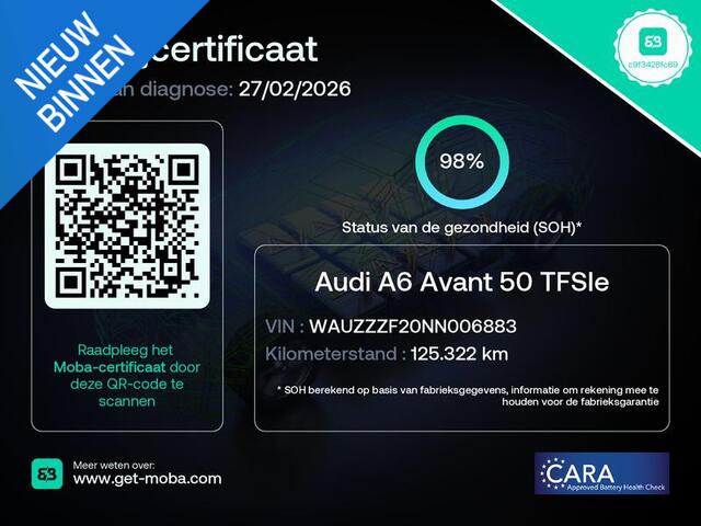 Audi A6 Avant 50 TFSI e Quattro Plug-In Hybrid 300PK/Dealer O.H. /SOH 98%/Geen Import.