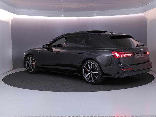 Audi A6 Avant 55 TFSI e quattro S edition Competition 367 pk S-tronic | Verlengde garantie | Navigatie | Panoramadak | Trekhaak (wegklapbaar) | Parkeersensoren (Park assist) | Rondomzicht camera | Lederen bekleding | S-Line |
