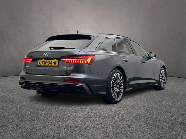 Audi A6 Avant 55 TFSI e 367PK quattro Trekhaak | Panoramadak | Verwarmbaar-Stuur | B&O | Akoestisch-Glas | HD-Matrix | Tour-Pack | Stoelverwarming | Elekt.voorstoel-Memory-bestuurder | Comfort-Sleutel