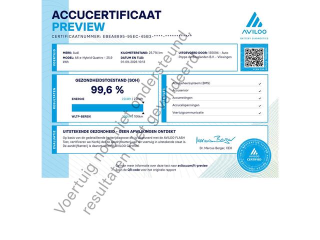 Audi A6 Avant 2.0 e-hybrid quattro S edition Competition 367pk S Tronic | SOH 99,6% |