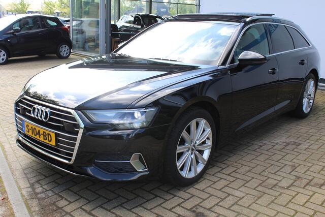 Audi A6 Avant 40 TDI S edition | Incl. 12 maanden Garantie | Panorama dak | Elektrisch wegklapbare trekhaak | Elektrisch verstelbare stoelen met memory | Elektrische kofferbakklep | Keyless entry/start | Stoelverwarming | Adaptive cruise | Navigatie | Schuif/kantel dak | Head-up Display | Dodehoekdetectie | Draadloze telefoonlader |