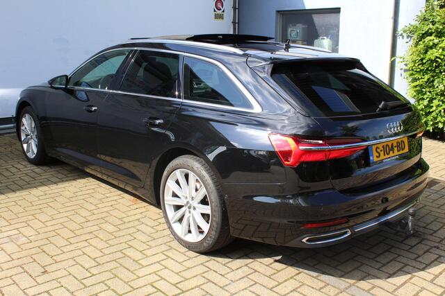 Audi A6 Avant 40 TDI S edition | Incl. 12 maanden Garantie | Panorama dak | Elektrisch wegklapbare trekhaak | Elektrisch verstelbare stoelen met memory | Elektrische kofferbakklep | Keyless entry/start | Stoelverwarming | Adaptive cruise | Navigatie | Schuif/kantel dak | Head-up Display | Dodehoekdetectie | Draadloze telefoonlader |