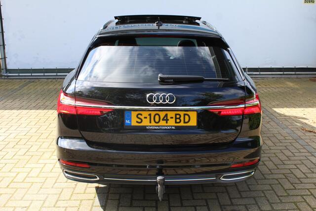 Audi A6 Avant 40 TDI S edition | Incl. 12 maanden Garantie | Panorama dak | Elektrisch wegklapbare trekhaak | Elektrisch verstelbare stoelen met memory | Elektrische kofferbakklep | Keyless entry/start | Stoelverwarming | Adaptive cruise | Navigatie | Schuif/kantel dak | Head-up Display | Dodehoekdetectie | Draadloze telefoonlader |