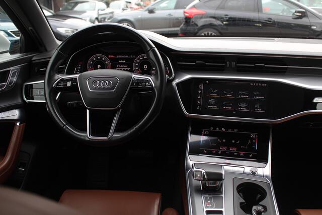 Audi A6 ALLROAD quattro 55 TFSI Pro Line Plus / Trekhaak / Panoramadak / Camera / Leder / Keyless / 20'' / CarPlay / B&O / Stuurverwarming / Dodehoek / DAB / ACC / Stoelverwarming / Zonnescherm zijruiten