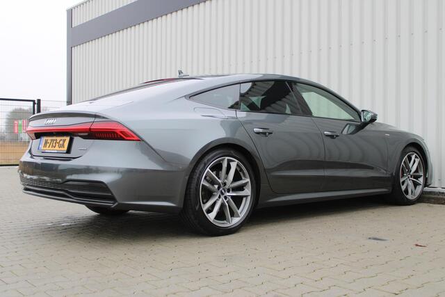 Audi A7 Sportback 55 TFSI quattro Pro Line S | Incl. 12 maanden garantie | Schuif/kantel panorama dak | 360° camera | Head-up display | Wegklapbare trekhaak | Matrix koplampen | Soft close | Memory zetels | Dode hoek detectie | Elektrische achterklep | Bowers & Wilkens | Standkachel |