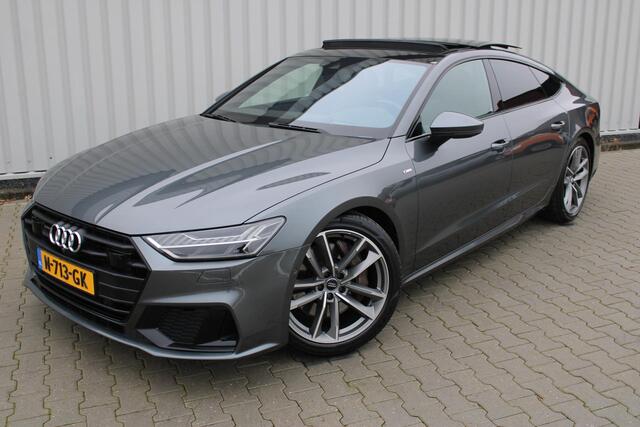 Audi A7 Sportback 55 TFSI quattro Pro Line S | Incl. 12 maanden garantie | Schuif/kantel panorama dak | 360° camera | Head-up display | Wegklapbare trekhaak | Matrix koplampen | Soft close | Memory zetels | Dode hoek detectie | Elektrische achterklep | Bowers & Wilkens | Standkachel |