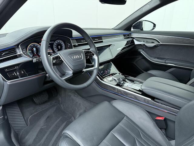 Audi A8 60 TFSI e quattro | 462 PK | Panoramadak | 360 graden Area view | Head-up display | S line | Nachtzicht assistent | Lederen bekleding | Stoel massage | Stoel ventilatie |