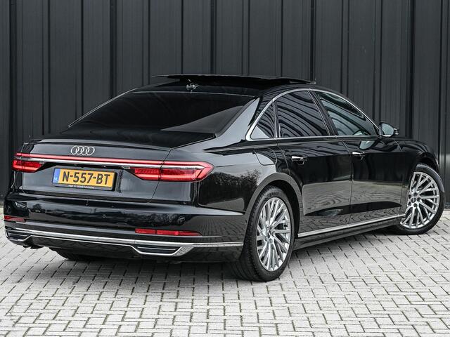 Audi A8 55 TFSI quattro Pro Line Plus 55 TFSI QUATTRO PRO LINE PLUS | LUCHTVERING | STANDKACHEL | VIRTUAL COCKPIT | LUCHTVERING | ADAPTIVE CRUISE | STOELVERWARMING EN -VENTILATIE | MASSAGE | 360 CAMERA | PANORAMADAK | LED | STUURVERWARMING | HEAD-UP | AMBIANCE INTERIEUR | SOFT-CLOSE |