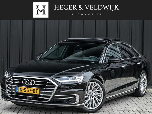 Audi A8 55 TFSI quattro Pro Line Plus | LUCHTVERING | STANDKACHEL | VIRTUAL COCKPIT | LUCHTVERING | ADAPTIVE CRUISE | STOELVERWARMING EN -VENTILATIE | MASSAGE | 360 CAMERA | PANORAMADAK | LED | STUURVERWARMING | HEAD-UP | AMBIANCE INTERIEUR | SOFT-CLOSE |