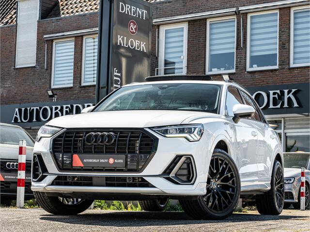 Audi Q3 45 TFSI e S-Line PANO 20 INCH ELEK STOEL ELEK TREKHAAK LED CAMERA BOMVOL!!