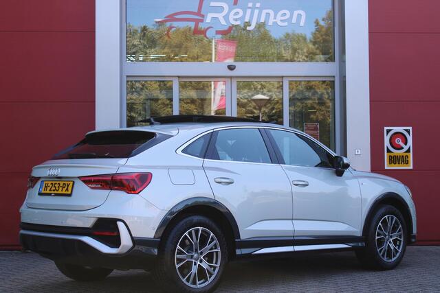 Audi Q3 Sportback 35 TFSI 150PK S-TRONIC 7 S EDITION * NIEUWSTAAT * | S-LINE EXTERIEUR | S-LINE INTERIEUR | AUDI VIRTUAL COCKPIT | PANORAMISCH SCHUIF / KANTELDAK | NAVIGATIE | TWIN LEDEREN BEKLEDING ZWART MET ROTSGRIJS STIKSEL | VOORSTOELEN VERWARMBAAR | ACHTERUI