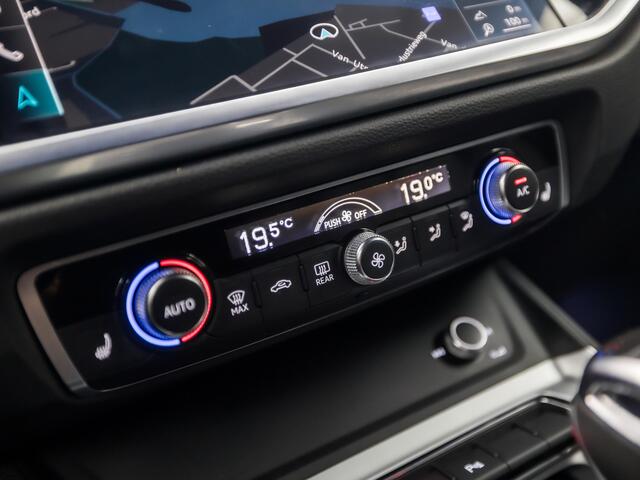 Audi Q3 35 TFSI S Line Sport 150Pk Automaat (VIRTUAL COCKPIT, GROOT NAVI, LEDER, SFEERVERLICHTING, ALCANTARA HEMEL, STUUR/STOELVERWARMING, SPORTSTOELEN, MATRIX LED KOPLAMPEN, GETINT GLAS, NIEUWSTAAT)