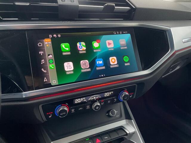 Audi Q3 45 TFSI e S-line, Luxe ambianceverlichting, Stoelverwarming, Leder, Hybride, Digitaal dashboard