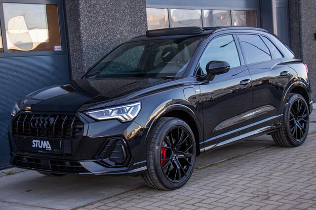Audi Q3 45 TFSI e S edition | S-Line | Matrix LED | Pano | 245 PK | BTW | 1 Eigenaar | Dealer Onderhouden | Virtual | Carplay | Camera | Climate | Leder | Keyless | DAB | Navigatie | 20 Inch Performance | Black Line | Stoelverwarming | Lane Assist | ACC | Garanti