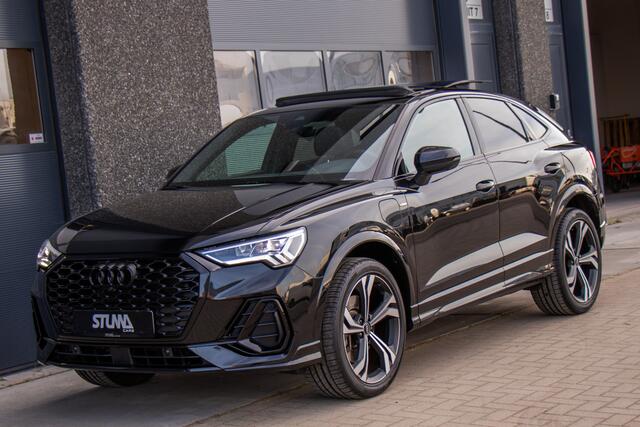 Audi Q3 Sportback 45 TFSI e S Edition | S-Line | Full Option | BTW | 1 Eigenaar | Dealer Onderhouden | Pano | Matrix LED | Sonos | 360 View | Sfeer | Virtual | 20 Inch | Climate | Stoelverwarming | Vol Leder | Keyless | ACC | Dode Hoek Detectie | Garantie
