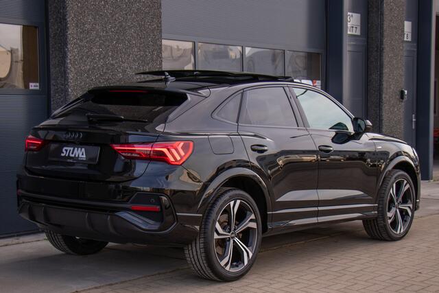 Audi Q3 Sportback 45 TFSI e S Edition | S-Line | Full Option | BTW | 1 Eigenaar | Dealer Onderhouden | Pano | Matrix LED | Sonos | 360 View | Sfeer | Virtual | 20 Inch | Climate | Stoelverwarming | Vol Leder | Keyless | ACC | Dode Hoek Detectie | Garantie