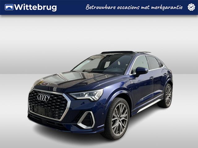Audi Q3 Sportback 45 TFSI e S-Line / AUTOMAAT/ 245 PK/ PANO/ SONOS/ ACC/ SMARTPHONE INTERFACE/ PARK.SENSOR.V+A/ STOELVERWARM./ DRIVE SELECT/ KEYLESS/ DAB/ CLIMA/ NAVI/ VIRTUAL COCKPIT/ LED/ 20'' LMV