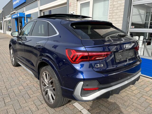 Audi Q3 Sportback 45 TFSI e S-Line / AUTOMAAT/ 245 PK/ PANO/ SONOS/ ACC/ SMARTPHONE INTERFACE/ PARK.SENSOR.V+A/ STOELVERWARM./ DRIVE SELECT/ KEYLESS/ DAB/ CLIMA/ NAVI/ VIRTUAL COCKPIT/ LED/ 20'' LMV