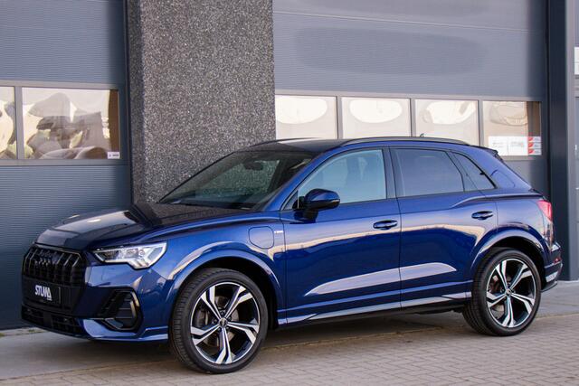 Audi Q3 45 TFSI e S edition | S-Line | 20 Inch | Keyless | Memory Seats | DAB | Matrix LED | Virtual | Sfeer | Sonos Audio | Navarra Blue | Carplay | ACC | Dode Hoek | Dealer Onderhouden | BTW | Garantie