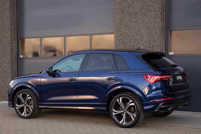 Audi Q3 45 TFSI e S edition | S-Line | 20 Inch | Keyless | Memory Seats | DAB | Matrix LED | Virtual | Sfeer | Sonos Audio | Navarra Blue | Carplay | ACC | Dode Hoek | Dealer Onderhouden | BTW | Garantie