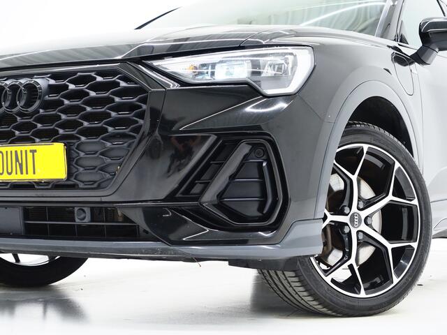 Audi Q3 Sportback 45 TFSI e Full Black | Panoramadak | Leder | Sfeerlicht | Cruise | DAB | Virtual | Donkere Hemel | Carplay