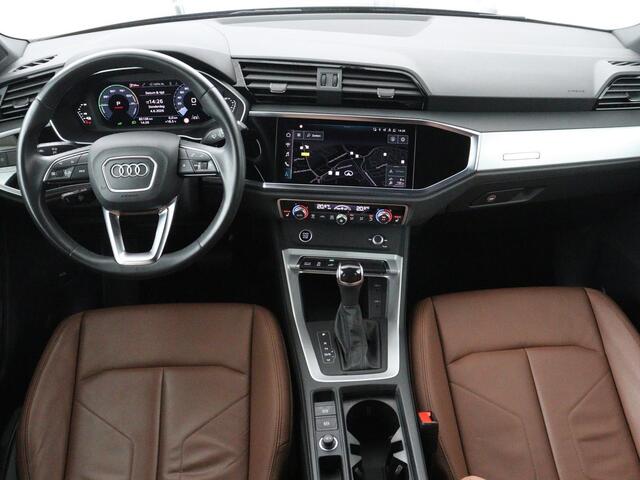 Audi Q3 45 TFSIe Advanced edition | SOH 95,2% | Leder | Stoelverwarming | Carplay | Keyless | Navigatie | Virtual Cockpit | Parkeerhulp | Climate control | Bluetooth | Cruise control | Getint glas | PHEV | Plug In