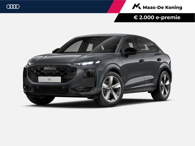 Audi Q3 Sportback 1.5 200kW e-hybrid S edition 272 PK · Trekhaak elek. wegklapbaar · Exterieurpakket zwart · Driespaaks sportstuur afgevlakt multif. met stuurpaddels en verwarmbaar