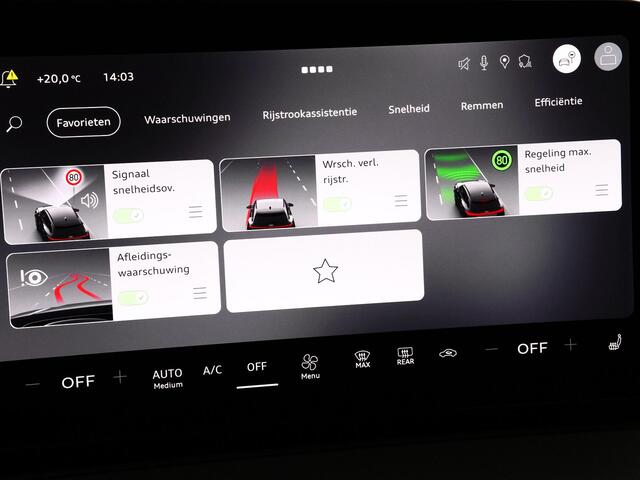 Audi Q3 Sportback 1.5 200kW e-hybrid S edition 272 PK · Tech pro · Glazen panoramadak · Sportstoelen alcantara met rode stiksels